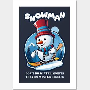 snowman Posters and Art